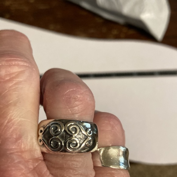 925 vintage NP wide band ring size 7 - Picture 6 of 10